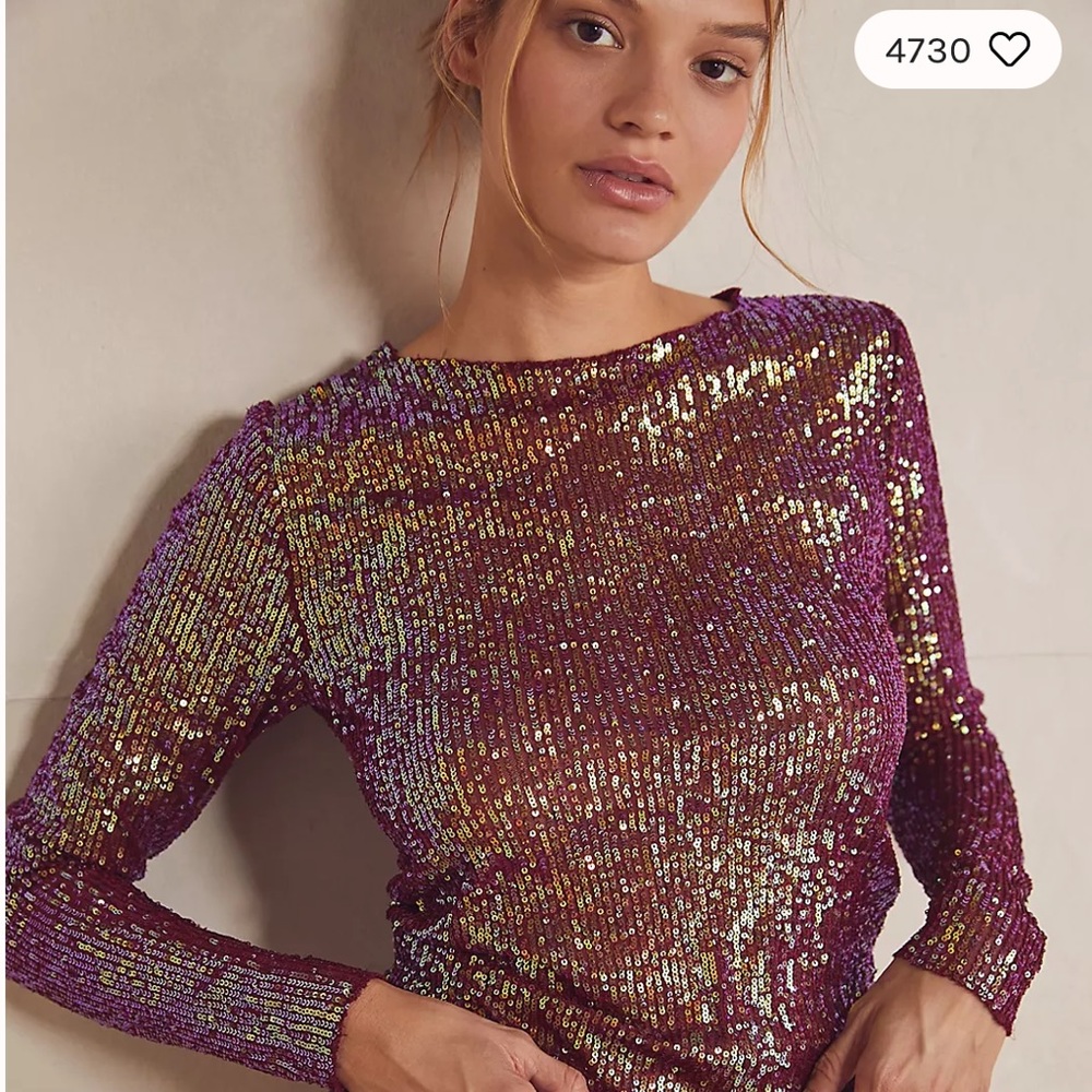 Gold Rush Long Sleeve, XS sequin too. Intimately Free
